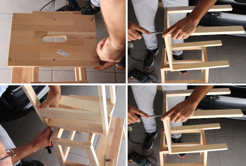 DIY Torre de aprendizagem com o banco IKEA