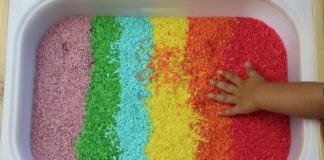Arroz com as cores do arco-íris em tons pastel-capa1