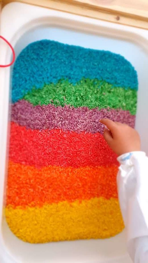 Arte com arroz arco-iris1